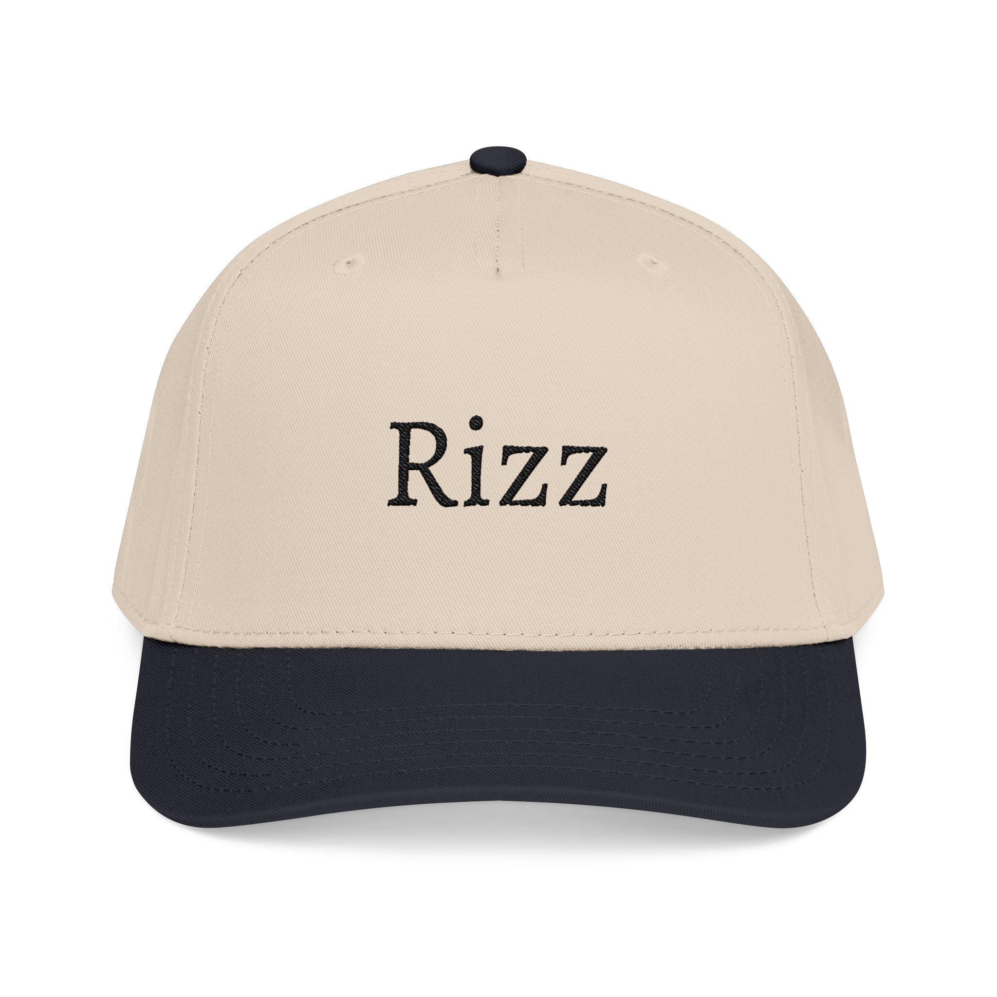 Rizz Embroidered Baseball Cap — Classic Two-Tone Personalized Hat