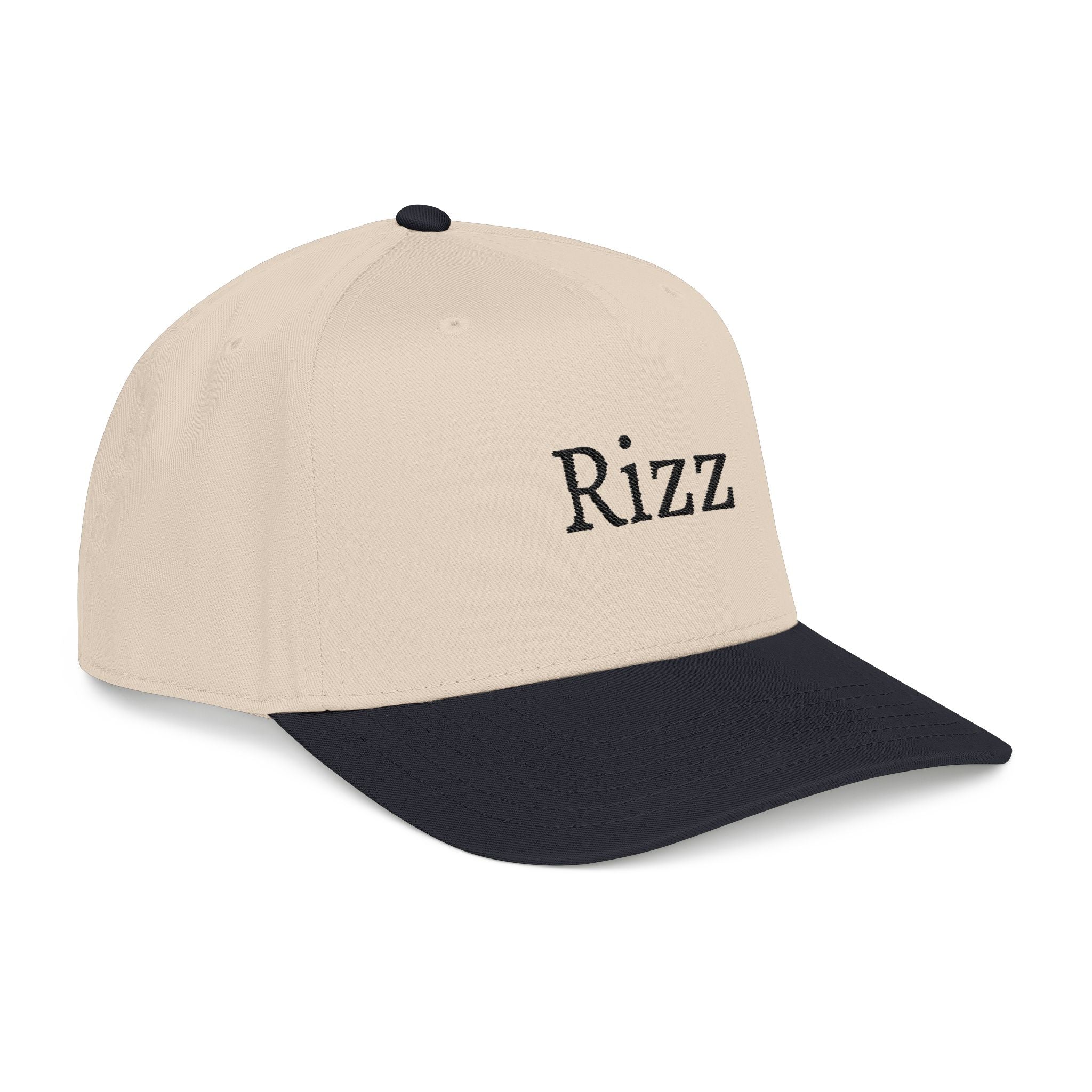Rizz Embroidered Baseball Cap — Classic Two-Tone Personalized Hat