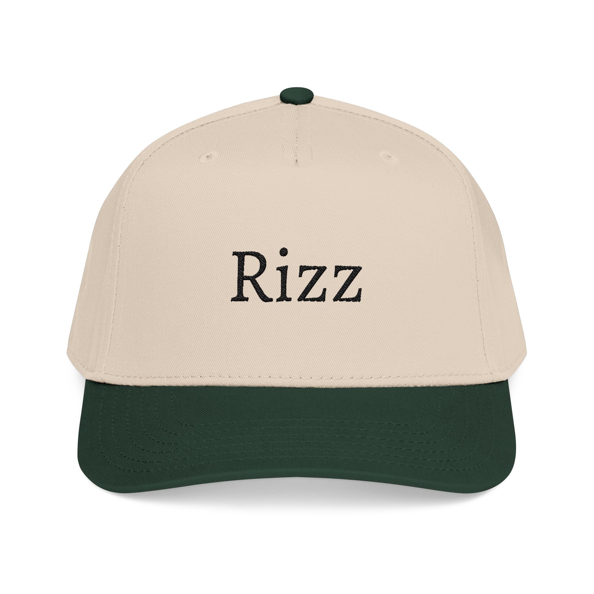 Rizz Embroidered Baseball Cap — Classic Two-Tone Personalized Hat